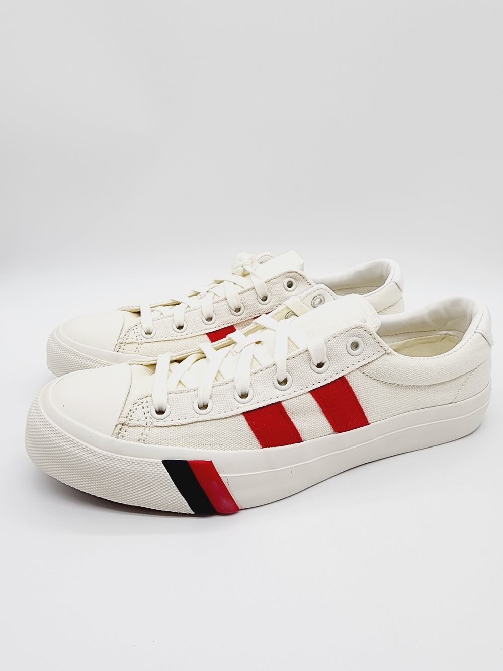 PRO-Keds Royal Plus Canvas White Red Sneakers Men's Size 9.5 NEW - Picture 2 of 16